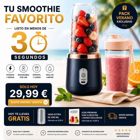 🥤 Tu smoothie favorito, listo en 30 segundos.