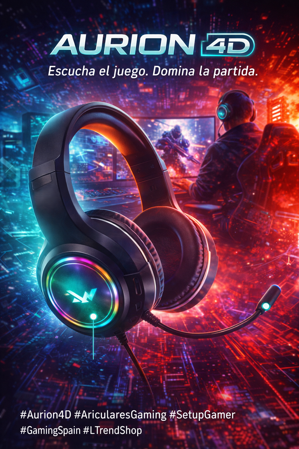 AURION 4D – Cascos Gaming RGB