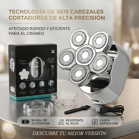 Afeitador Recargable con 6 Cuchillas