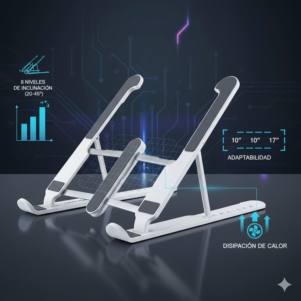 Soporte Plegable y Regulable para Portátil Flappot InnovaGoods