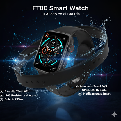 FT80 Smart Watch Tecnología Avanzada para un Estilo de Vida Inteligente
