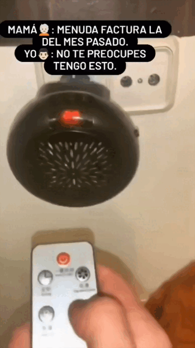 EcoHeat Remote - Calefactor Portátil con Mando y Temporizador + Calcetines Térmicos de REGALO