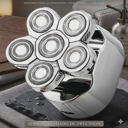 AlphaShave 6D - Afeitador Recargable con 6 Cuchillas